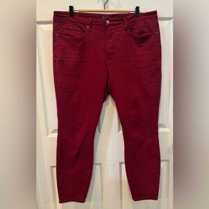 Judy Blue Jeans High Rise Garment Dyed Women’s Size 18W Burgundy Skinny Pants
